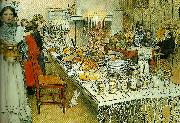 Carl Larsson julaftonen oil painting on canvas